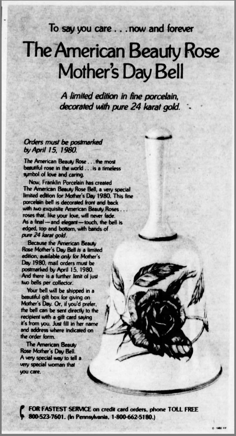 The American Beauty Rose Mother's Day Bell